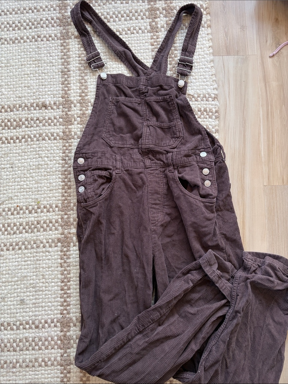 We the Free Corduroy Overall Jeans - Brown Mocha Women's Overalls